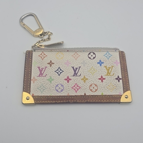 Louis Vuitton Multicolor Mono Pochette Cles Wallet Coin Purse (VERY GOOD)COA✨️ - Picture 2 of 12